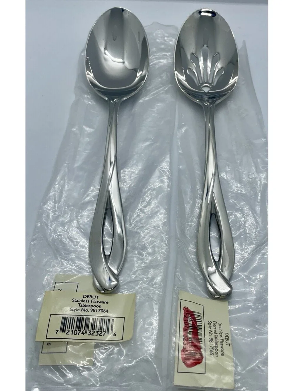 Lenox DEBUT 18/8 Stainless Japan Kirk Stieff Collection Tablespoon 2pc Lot~8 5/8